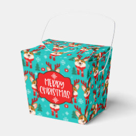 Merry Kerstmis Corgi Dog Favor Box Bedankdoosjes