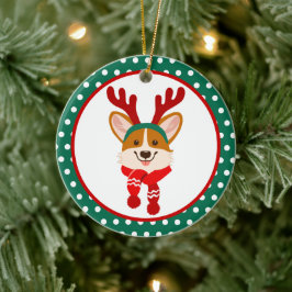 Merry Kerstmis Corgi Dog Ornament