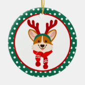 Merry Kerstmis Corgi Dog Ornament (Voorkant)
