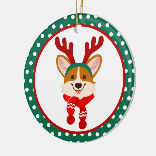 Merry Kerstmis Corgi Dog Ornament (Links)