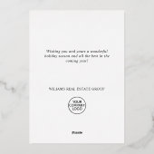 Merry Kerstmis Corporate Greeting Gold Folie Feestdagenkaart (Achterkant)