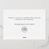 Merry Kerstmis Corporate Greeting Gold Folie Feestdagenkaart (Achterkant)