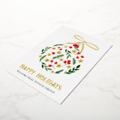 Merry Kerstmis Corporate Greeting Gold Folie Feestdagenkaart (Gedraaid)