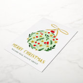 Merry Kerstmis Corporate Greeting Gold Folie Feestdagenkaart (Gedraaid)