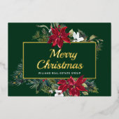 Merry Kerstmis Corporate Greeting Gold Folie Feestdagenkaart (Voorkant)