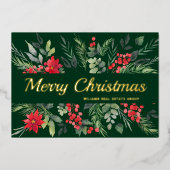 Merry Kerstmis Corporate Greeting Gold Folie Feestdagenkaart (Voorkant)