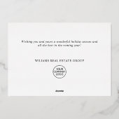 Merry Kerstmis Corporate Greeting Gold Folie Feestdagenkaart (Achterkant)