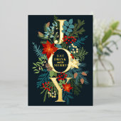 Merry Kerstmis Corporate Greeting Gold Folie Feestdagenkaart (Staand Voorkant)