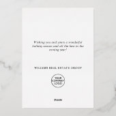 Merry Kerstmis Corporate Greeting Gold Folie Feestdagenkaart (Achterkant)