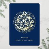 Merry Kerstmis Corporate Greeting Gold Folie Feestdagenkaart