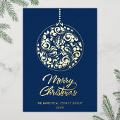 Merry Kerstmis Corporate Greeting Gold Folie Feestdagenkaart