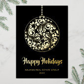 Merry Kerstmis Corporate Greeting Gold Folie Feestdagenkaart