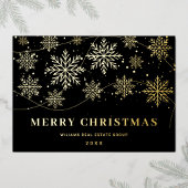 Merry Kerstmis Corporate Greeting Gold Folie Feestdagenkaart