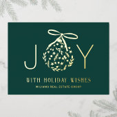 Merry Kerstmis Corporate Greeting Gold Folie Feestdagenkaart