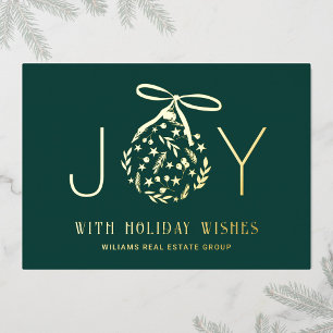 Merry Kerstmis Corporate Greeting Gold Folie Feestdagenkaart