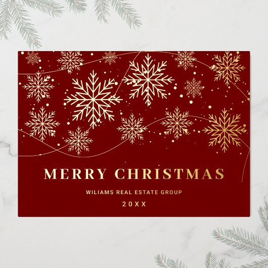 Merry Kerstmis Corporate Greeting Gold Folie Feestdagenkaart