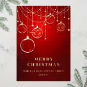 Merry Kerstmis Corporate Greeting Gold Folie Feestdagenkaart