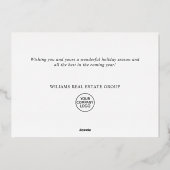 Merry Kerstmis Corporate Greeting Gold Folie Feestdagenkaart (Achterkant)