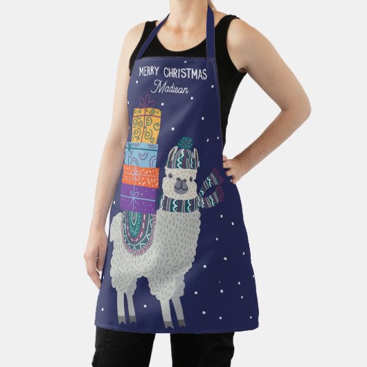 Merry Kerstmis Cute Llama Holiday Gifts Winter Schort (Insitu)