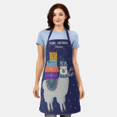 Merry Kerstmis Cute Llama Holiday Gifts Winter Schort (Gedragen)