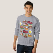 Merry Kerstmis Dinner Holiday Foods Ugly Sweater (Voorkant volledig)