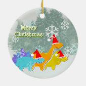 Merry Kerstmis Dinos Ornament (Achterkant)