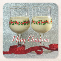 Merry Kerstmis Eggnog Glasses Pub Board Onderzette