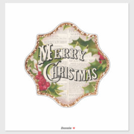 Merry Kerstmis  Eigen vinylsticker Sticker
