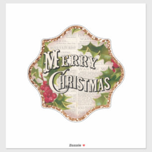 Merry Kerstmis  Eigen vinylsticker Sticker