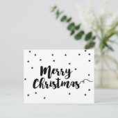 Merry Kerstmis Elegant script briefkaart typografi (Staand voorkant)