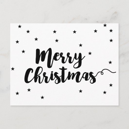 Merry Kerstmis Elegant script briefkaart typografi (Voorkant)
