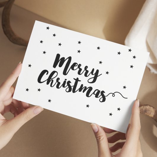Merry Kerstmis Elegant script briefkaart typografi