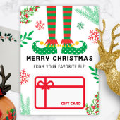 Merry Kerstmis Elf Gift Card Holder Kaart