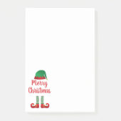 Merry Kerstmis Elf Outfit Green Red Post-it® Notes (Voorkant)