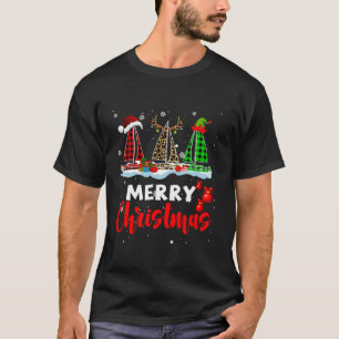 Merry Kerstmis ELF Reindeer Santa Pset Leopard S. T-shirt