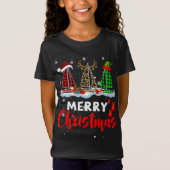 Merry Kerstmis ELF Reindeer Santa Pset Leopard S. T-shirt (Voorkant)