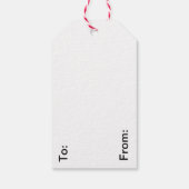 Merry Kerstmis Flying Reindeer Red script Cadeaulabel (Achterkant)