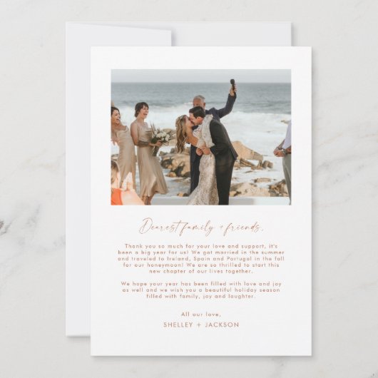 Merry Kerstmis Foto Holiday Kaart Boho (Achterkant)