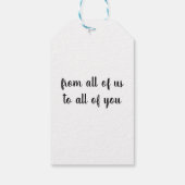 Merry Kerstmis Fox Drawing  Cadeaulabel (Achterkant)