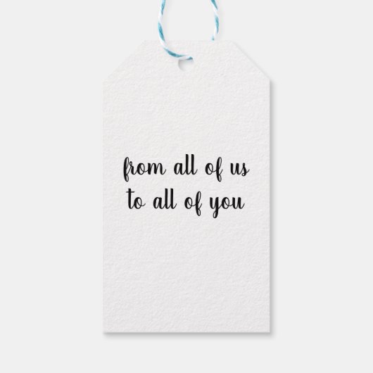 Merry Kerstmis Fox Drawing  Cadeaulabel (Achterkant)