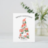 Merry Kerstmis Funny Gnomes Tree Feestdagenkaart (Staand voorkant)