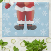 Merry Kerstmis Funny Santa Claus Cartoon Theedoek (Gevouwen)