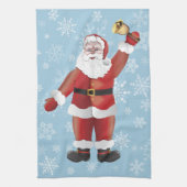 Merry Kerstmis Funny Santa Claus Cartoon Theedoek (Verticaal)