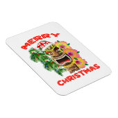 Merry Kerstmis Funny Santa Tiki Magneet (Rechterzijde)