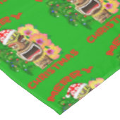 Merry Kerstmis Funny Santa Tiki Tafelkleed (Gekanteld)