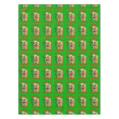 Merry Kerstmis Funny Santa Tiki Tafelkleed (Voorkant)