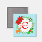 Merry Kerstmis - Gepersonaliseerd Monogram Magneet (Voorkant / Achterkant)