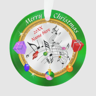 Merry Kerstmis Gepersonaliseerde Musical Note Orna Ornament