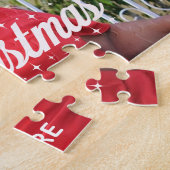 Merry Kerstmis - Gepersonaliseerde puzzle Legpuzzel (Zijkant)
