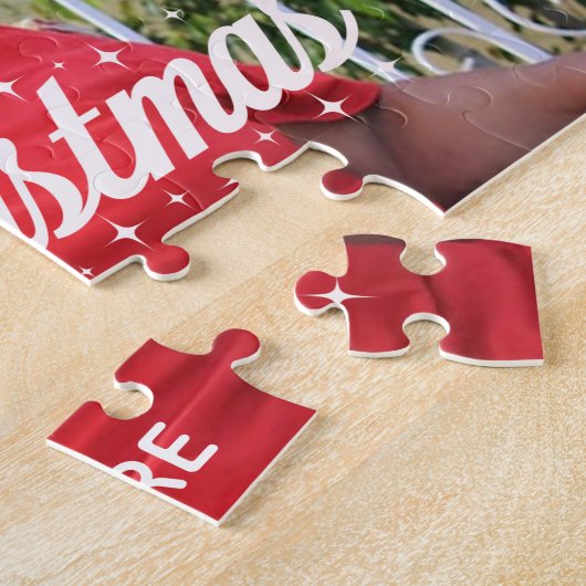 Merry Kerstmis - Gepersonaliseerde puzzle Legpuzzel (Zijkant)